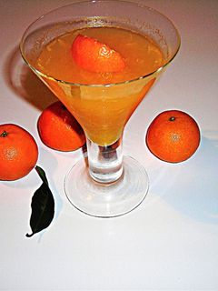 Una foto de Gelatina de mandarinas con sacarina