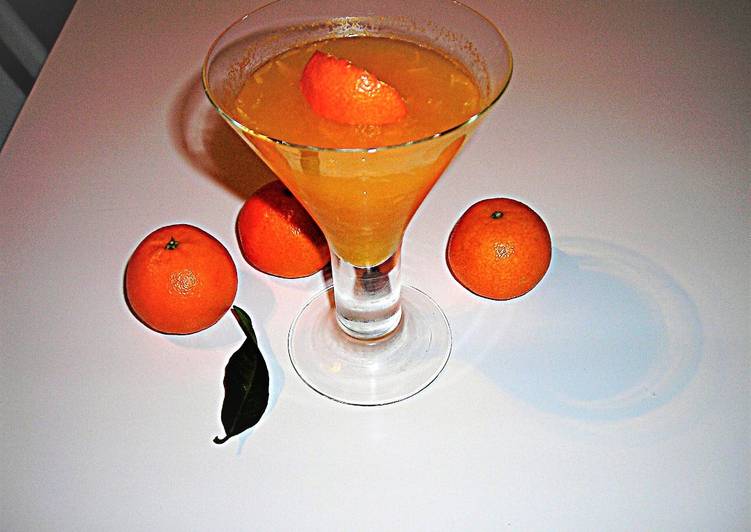 Gelatina de mandarinas con sacarina