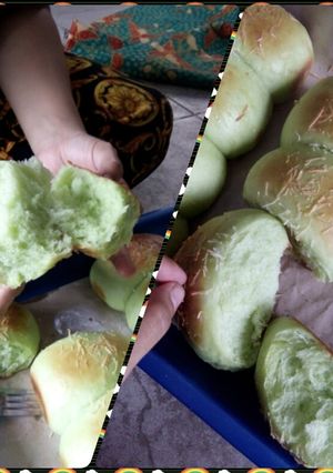 Foto resep Roti sobek rasa pandan