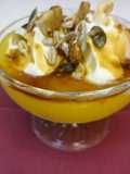 Sensación de mango, yogur y frutos secos