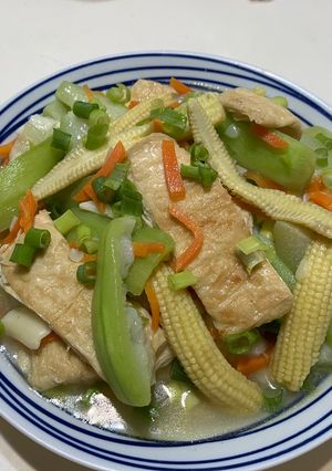 絲瓜炒豆皮 的食譜成品照片