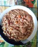 Guiso de poroto frutilla con fideos entrefino