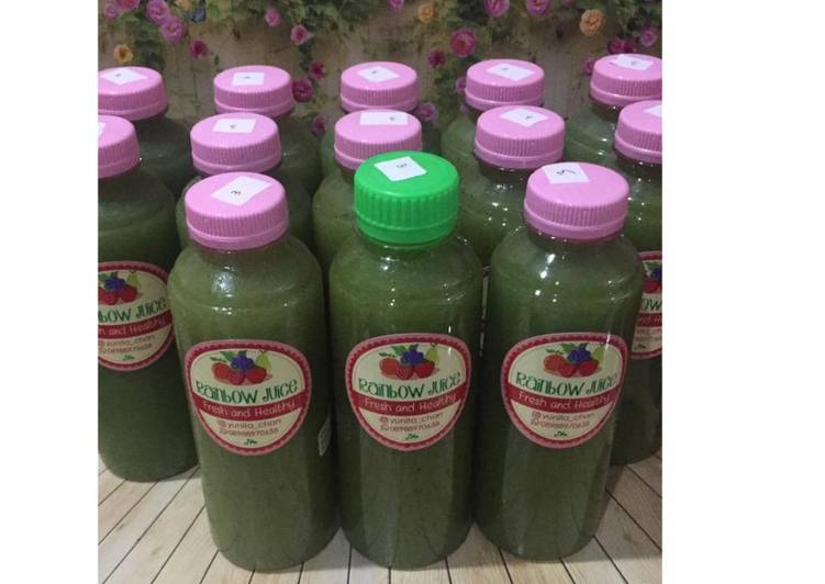 Langkah Mudah untuk Membuat Diet Juice Kiwi Pokchoy Melon Lemon, Lezat