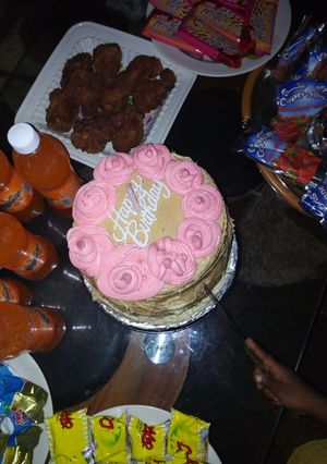 A picture of Chocolate birthday cake.