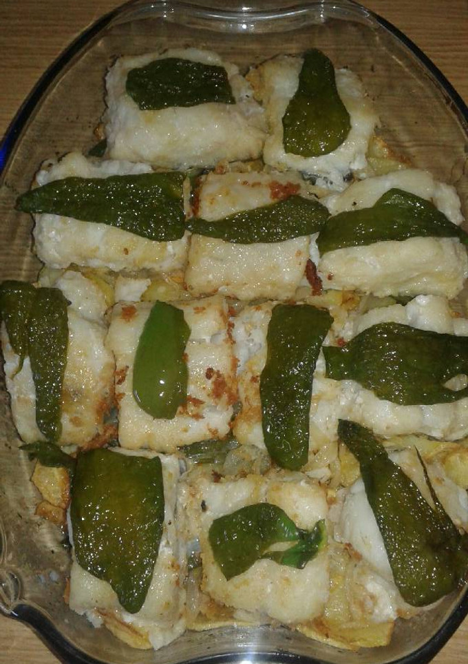 Una foto de Bacalao al horno