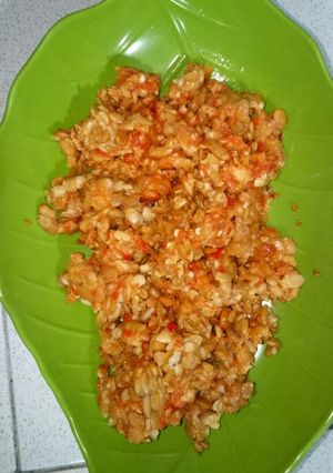 Foto resep Tempe penyet pedas sederhana