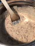 Crème de brocciu à la prune et jambon cru