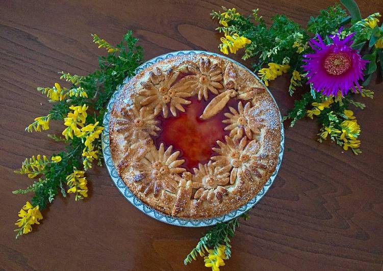 Crostata di farro con Crema al Rum e Amarene