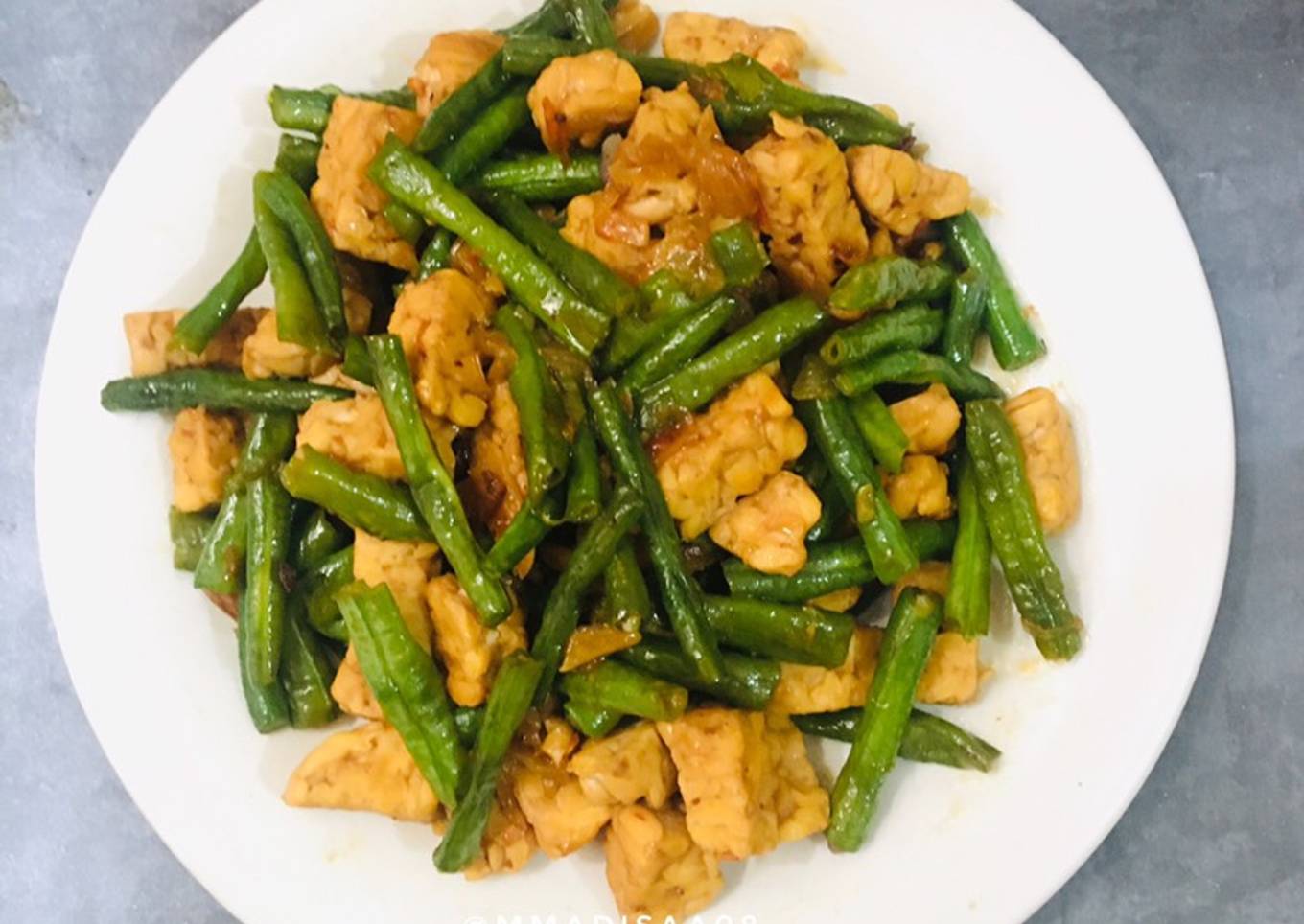 Oseng Kacang Panjang Tempe