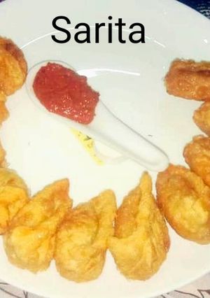 A picture of Veg fried momos In pressure Cooker.