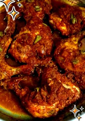 صورة لوصفة دجاج بالفرن بتتبيلة حمراء تفتح النفس 🐔🍗