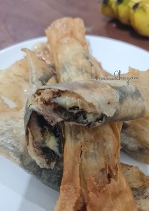 Foto resep Chocolate Banana Crepes (Piscok)
