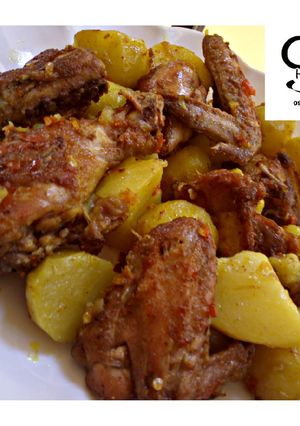 A picture of Peppered Chicken n potato.