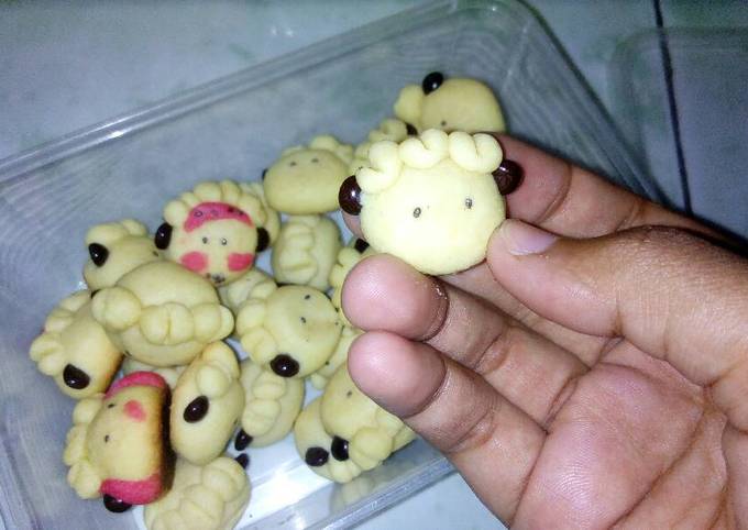 Bagaimana Membuat 3. German sheep cookies teflon Anti Gagal