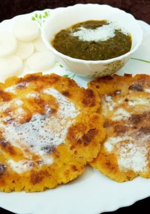 A picture of Makki di Roti te Sarso da saag.