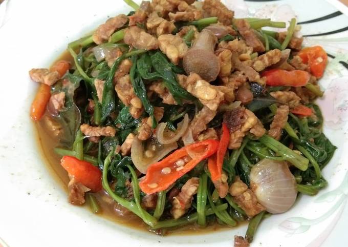 Resep Tumis Kangkung Tempe, Lezat Sekali
