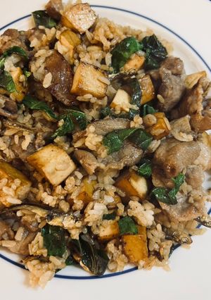 豬肉豆乾炒飯 的食譜成品照片
