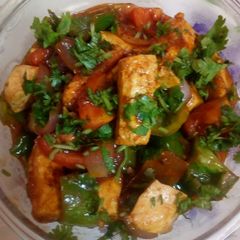 A picture of Chilly paneer in dhaba style.