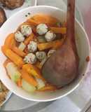 Canh rau củ nấu mọc