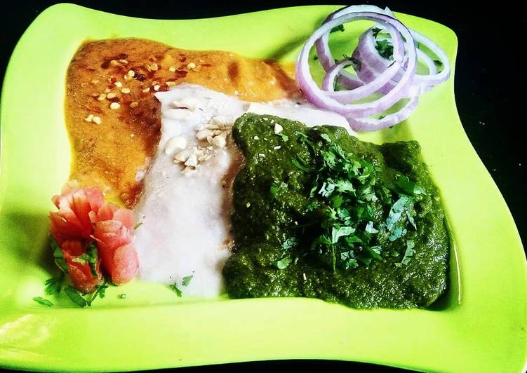 Patriotic Raviolis Representing Pasta With Creamy Nutty Sauce Patriotic Raviolis Representing Pasta With Creamy Nutty Sauce