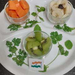 A picture of Tricolour Fruit Dish 🇮🇳🇮🇳🇮🇳.