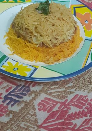A picture of Teh wali biryani in restaurant style😋😋.