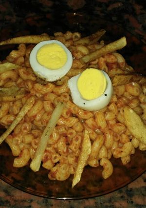 صورة لوصفة مكرونة بالصلصة