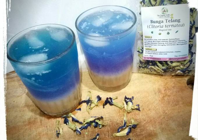 Cara Memasak Es SMAJET (Susu Madu Jeruk nipis Teh Telang) Ekonomis Untuk Dijual