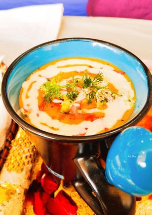 A picture of Broccoli Cheddar Cheese Soup.