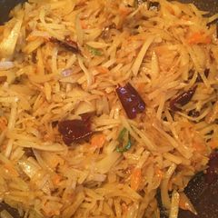 A picture of Aloo(potato) bhaji.
