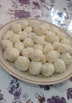 صورة لوصفة كرات جوز الهند