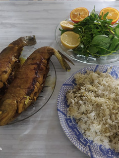 عکسی از دستور ماهی شکم پر