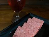 Puding lumut susu bunga Rosella