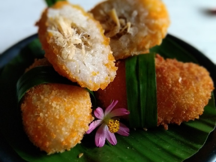 Bagaimana Membuat Lemper goreng isi serundeng ayam Anti Gagal