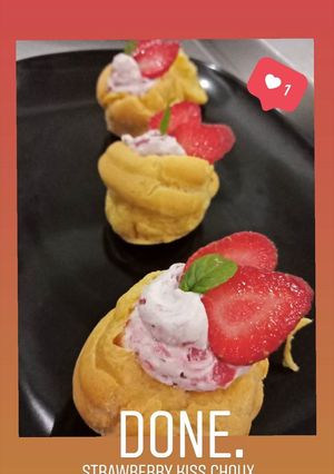 Foto resep Strawberry kiss Choux