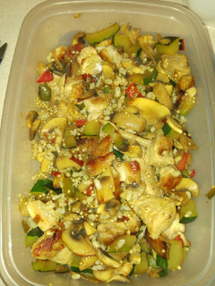 Una foto de Para llevar a modo de fit. Contramuslo pavo con verduras