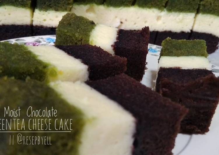 Resep Moist Chocolate Greentea Cheesecake yang enak