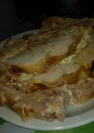 Una foto de Matambre de pollo arrollado