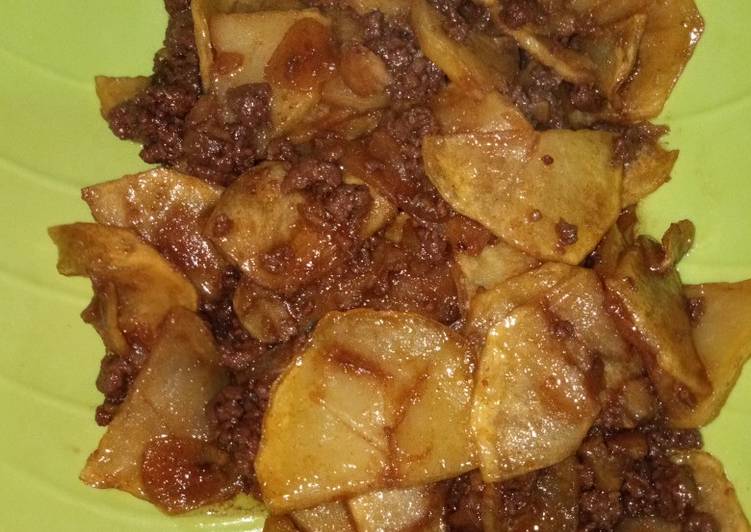 Cara Menyiapkan Kentang Kecap Daging Cincang Mudah Banget Resep Masakanku