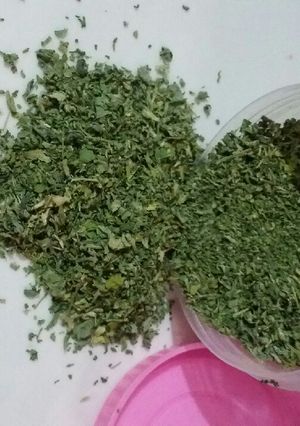 A picture of Kasoori Methi in microwave.