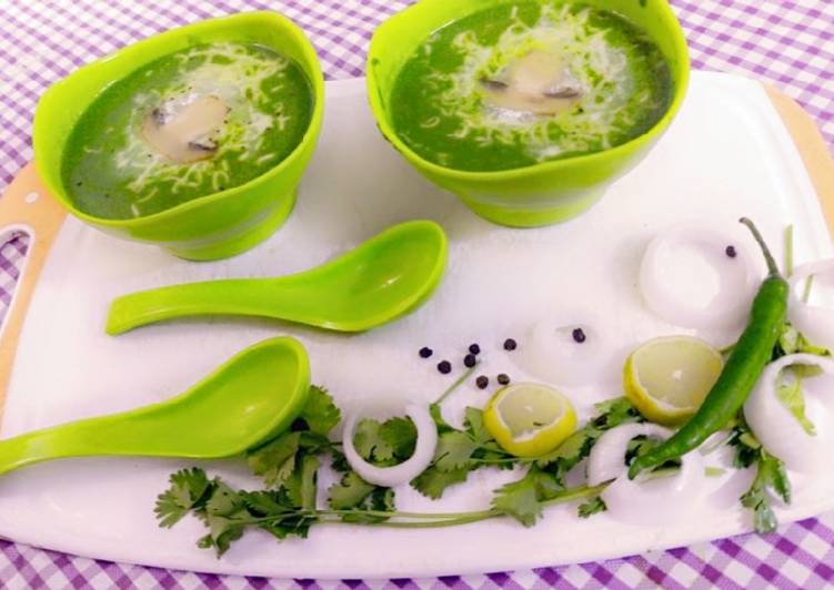 Simple Way to Make Ultimate Spinach mushroom soup