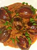 Hyderabad style eggplant (baigan bharwa)