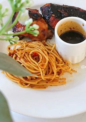 Foto resep Chicken Rancho with Spaghetti Aglio Olio