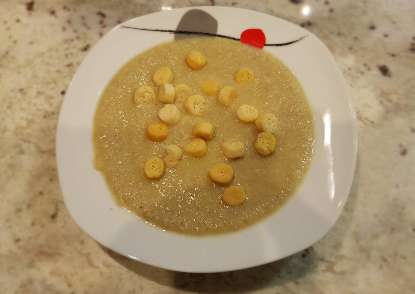 Crema de pollo y champiñones