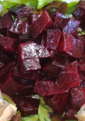 A picture of Roasted Beets, Jon Style.