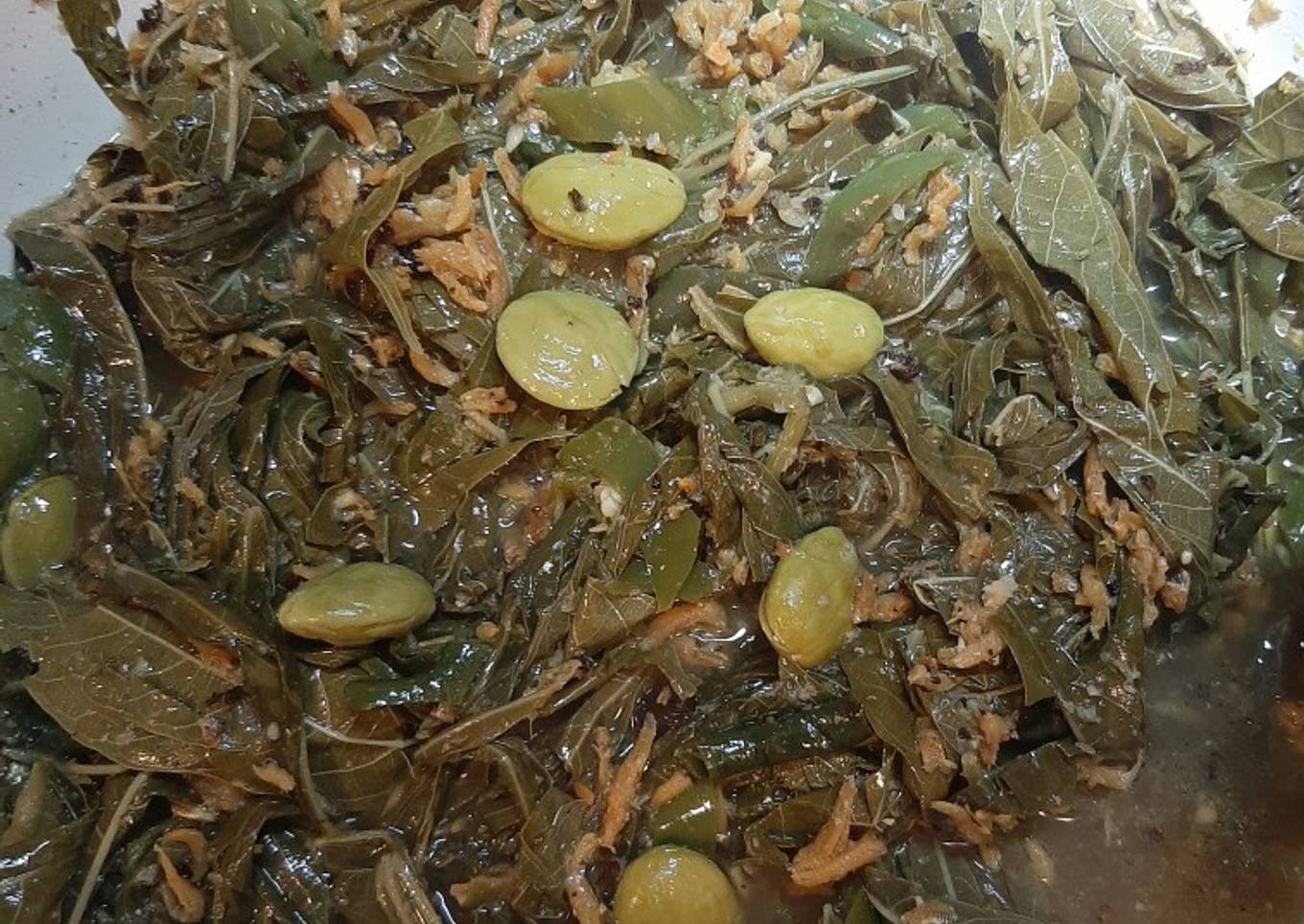 Tumis Daun Singkong Teri Pete