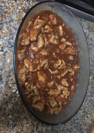 Una foto de Pollo agridulce