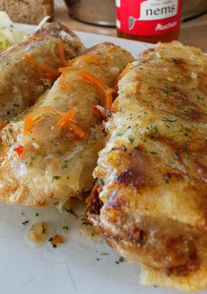 Une photo de Nems poulet et crevettes au Cook Expert