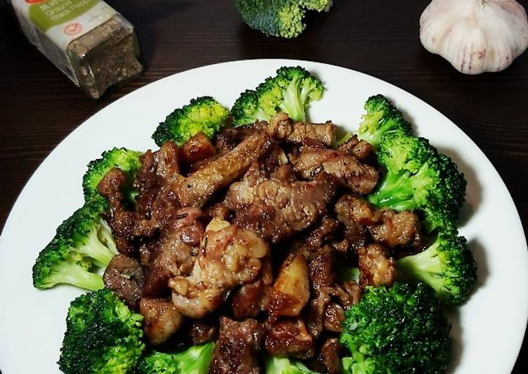 Bagaimana Membuat 🥦 Tumis Brokoli Siram Daging sapi Goreng 🥦 Enak Banget