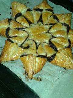 Una foto de Estrella de hojaldre con Nutella